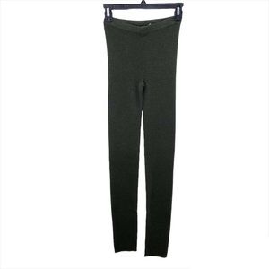 ALICE + OLIVIA Ronnie Wool Knit Ribbed Leggings Pants in Olive Green Size S